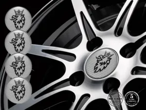 Saab Distintivi Cerchio Logo Adesivi Resina Lusso